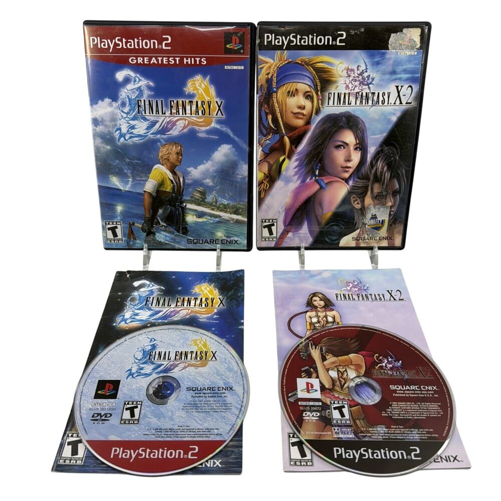 PS2 Final Fantasy X & X-2 Game Lot PlayStation 2 Square Enix RPG Tested CIB